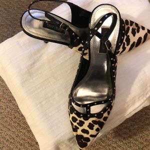 Black White Two Tone Heels size 11M